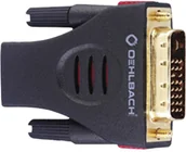 Złącza, przejściówki, adaptery - Oehlbach Przejściówka adapter DVI HDMI 9070 [1x Złącze męskie DVI 18+1-pin 1x Złącze żeńskie HDMI] - miniaturka - grafika 1