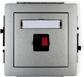 Gniazdka elektryczne - Karlik Gniazdo głośnikowe Pojedyncze 2,5 mm 7DGG-1 srebrny metalik - miniaturka - grafika 1