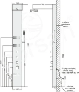 Corsan Neo S-060LED-T - Panele prysznicowe - miniaturka - grafika 2