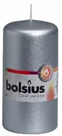 Świece - Bolsius Świeca PIEŃKOWA 120/60 SREBRNA - miniaturka - grafika 1