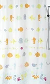 Zasłony prysznicowe - Spirella spirella 10.1789 DV-Textil Happy Fish, 180 x 200 cm, wielokolorowy - miniaturka - grafika 1