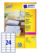 Etykiety do drukarek - Avery Etykiety adresowe Zweckform; A4 100/op., 63,5 x 33,9 mm, białe ZW244 - miniaturka - grafika 1