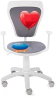 Krzesła obrotowe dla dzieci - Nowy Styl Krzesło Ministyle White Kurczak z Sercem 4009 - miniaturka - grafika 1