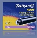 Pelikan NABOJE KRÓTKIE TP 6szt FIOLETOWE - Naboje i atramenty - miniaturka - grafika 3