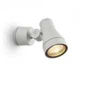 Lampy ogrodowe - Redlux Kinkiet DIREZZA srebrnoszara 230V GU10 35W IP54 R10388 - miniaturka - grafika 1