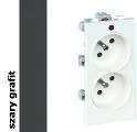 Gniazdka elektryczne - Kontakt Simon Connect gniazdo Podwójne z bolcem S2/14 gniazdko - miniaturka - grafika 1