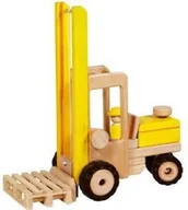 Samochody i pojazdy dla dzieci - Goki Wózek widłowy Żółty słoń 55938 - miniaturka - grafika 1