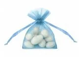 Wesele i ślub - Woreczki z organzy błękit 10cm 1op - miniaturka - grafika 1