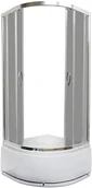 Kabiny prysznicowe - Liveno Rita Imperial 90x90 profil chrom szkło grafitowe + brodzik 5908293536136 - miniaturka - grafika 1
