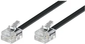 Kable - Wentronic Modular kabel (wtyczka 2 X RJ11, 4-biegunowy, zajęte) Czarny 10 m, 1 szt. 4040849503191 - miniaturka - grafika 1