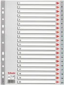 Przekładki do segregatorów - Esselte Przekładka 1-20 plastikowe PP A4 numeryczne szare - N0995 NB-5499 - miniaturka - grafika 1