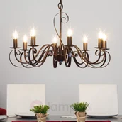 Lampy sufitowe - Lampenwelt CALEB - żyrandol w stylu dworkowym, 8-pkt. - miniaturka - grafika 1