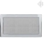 Akcesoria kominkowe - Kratki.pl Kratka kominkowa wentylacyjna powlekana niklowana 22x37 6674-898A9_201 - miniaturka - grafika 1