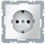 Klawisze i ramki - Hager Polo Sp. z o. o. / Berker BERKER Q.1/Q.3 GNIAZDO SCHUKO Z SAMOZACISKAMI BI - miniaturka - grafika 1