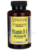 Ochrona stawów - SWANSON Witamina D3 2000 IU z olejem kokosowym 60 kaps - miniaturka - grafika 1
