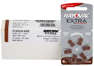 Rayovac 60 x baterie do aparatów słuchowych Extra Advanced 312 MF - Baterie i akcesoria - miniaturka - grafika 2
