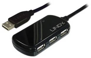HUB USB LINDY USB2.0 Active Extension Hub Pro 8m 4 Port Netzteil/USB 2 42781 - Huby USB - miniaturka - grafika 2