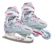 Łyżwy - Sulov Lyżwy 2v1 Ikki Girl vel M 35-38 białe/Różowe - miniaturka - grafika 1