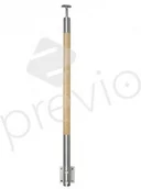 Balustrady i akcesoria - Gierat Słupek system fi 42,4 stal nierdzewna + drewno mocowanie boczne 2005-2051 - miniaturka - grafika 1