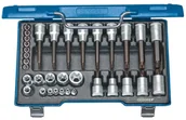 Klucze i nasadki - Gedore Zestaw gniazda wkładki do bitów 1/4" 6 3 mm) 1/2" 12.5 mm) 6129440 TORX Torx zewnętrzny 34 szt - miniaturka - grafika 1
