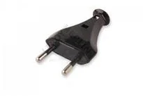 Plast-Rol Złącze naprawcze wtyczka płaska b/u Euro 2,5A 250V czarne ZN-11/CZARNY - Kostki, złączki, wtyczki - miniaturka - grafika 2