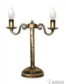Lampy stojące - Lemir Prima lampka stołowa 2 pł patyna O1008/L2 015O1008 L2 - miniaturka - grafika 1