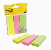 Etykiety samoprzylepne i bloki etykiet - Post-It Znaczniki samoprzylepne neonowe 100 kart 3 bloczki 26 X 76 mm - G1092 NB - miniaturka - grafika 1