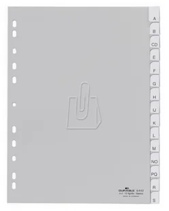 DURABLE Przekładki do segregatora A4 15 stron szare 6442-10 - Przekładki do segregatorów - miniaturka - grafika 2