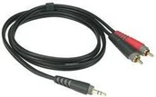 Kable - Klotz AY7-0200 Y-Kabel Klinke 1 x 3,5mm-Stereo-Klinke zu 2x Cinch-Stecker 2m - miniaturka - grafika 1