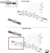 Części i akcesoria do maszyn rolniczych - CNH WAŁEK DŁUGI PÓŁOSI PRAWEJ 5191586 - miniaturka - grafika 1