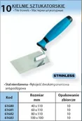 Narzędzia murarskie - PROLINE KIELNIA SZTUKATORSKA STAINLESS ROZMIAR 60x110 mm 61681 - miniaturka - grafika 1