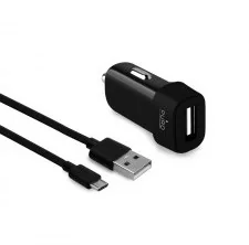 PURO Ładowarka Ładowarka sam 1xUSB 1A z kablem MicroUSB czarna/black MCHUSBMICROCBLK 21273 - Ładowarki samochodowe - miniaturka - grafika 2