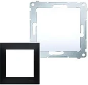 Klawisze i ramki - Kontakt Simon Simon - 54 - Zaślepka ramki z mostkiem i łapkami antracyt DPS.01/4 - miniaturka - grafika 1