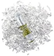 Konfetti pneumatyczne, srebrne paski, 20 cm - Gadżety na imprezę - miniaturka - grafika 2