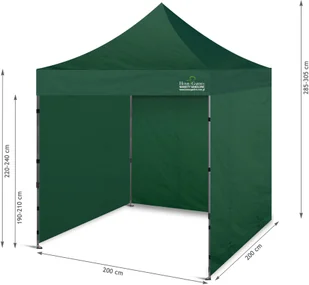 Home&Garden Namiot handlowy 200 x 200 cm zielony 863679 - Pawilony ogrodowe - miniaturka - grafika 3