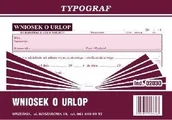 Druki akcydensowe - Typograf Wniosek o urlop A6 02030 - miniaturka - grafika 1