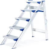 Drabiny - AJ Stabilne schodki składane - 5 schodków 30628 - miniaturka - grafika 1
