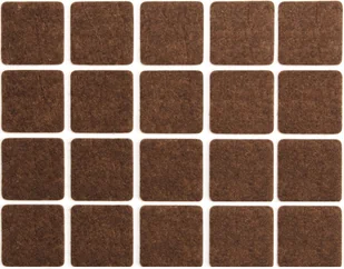 Vorel Podkładki filcowe 20x20 mm brązowe 20 sztuk 74861 - Meble modułowe i akcesoria - miniaturka - grafika 2