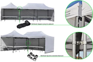 Home&Garden Namiot handlowy 600 x 300 cm zielony 685904 - Pawilony ogrodowe - miniaturka - grafika 7