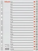 Przekładki do segregatorów - Esselte Przekładka PP A-Z numeryczne szare ES366 - miniaturka - grafika 1