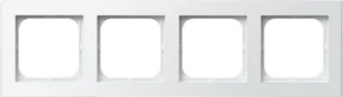 Ospel Ramka do gniazdek, poczwórna SONATA R-4R/00, biała - Klawisze i ramki - miniaturka - grafika 2