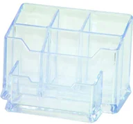 Przyborniki na biurko - Donau Przybornik na biurko transparentny (2+1 GRATIS) - K0091 NB-6266 - miniaturka - grafika 1