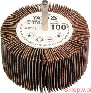 YATO Ściernica listkowa trzpieniowa 80x40x6 p80 YT-83383 - Materiały ścierne - miniaturka - grafika 3