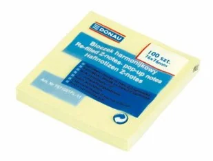 Donau Bloczek samoprzylepny typu Z 76x76 mm 1x100 kart jasnożółte - Zakładki indeksujące - miniaturka - grafika 2