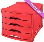Pojemniki biurowe - Esselte Pojemnik z szufladami Europost Vivida czerwony ES584-3 - miniaturka - grafika 1