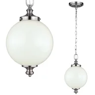Lampy sufitowe - Elstead Lighting LAMPA wisząca FE/PARKMAN/PS BS FEISS metalowa OPRAWA Zwis kula stal szcz - miniaturka - grafika 1