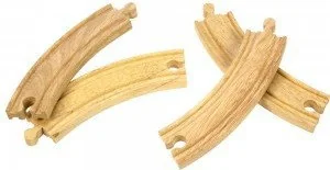 BigjigsRail Zestaw długich torów (20-21cm) do rozbudowy kolejek BJT100 - Kolejki i akcesoria - miniaturka - grafika 3