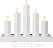 Oświetlenie świąteczne - Best Season wiecznik RAK 5-punktowy biały - miniaturka - grafika 1