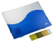 Szkolne artykuły papiernicze - Titanum Teczka z przegródkami A4 przezroczysto-niebieska - miniaturka - grafika 1