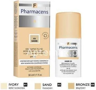 Pharmaceris f delikatny fluid intensywnie kryjący o przedłużonej trwałości spf 20 bronze 01 kość słoniowa - Podkłady do twarzy - miniaturka - grafika 5